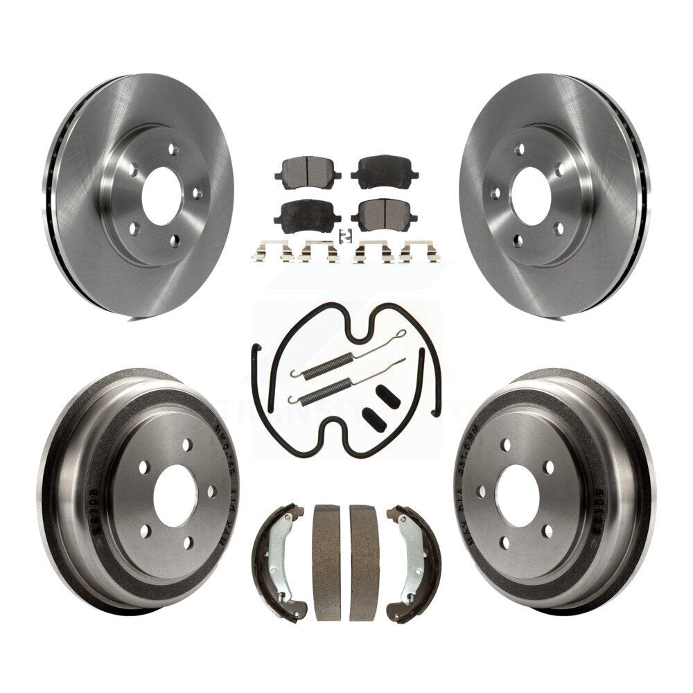 Front Rear Disc Brake Rotors Ceramic Pads And Drum Kit (7Pc) For Chevrolet HHR