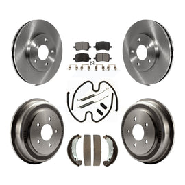 Front Rear Disc Brake Rotors Ceramic Pads And Drum Kit (7Pc) For Chevrolet HHR