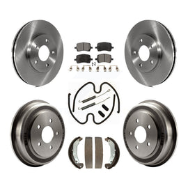 Front Rear Disc Brake Rotors Ceramic Pads And Drum Kit (7Pc) For Chevrolet HHR