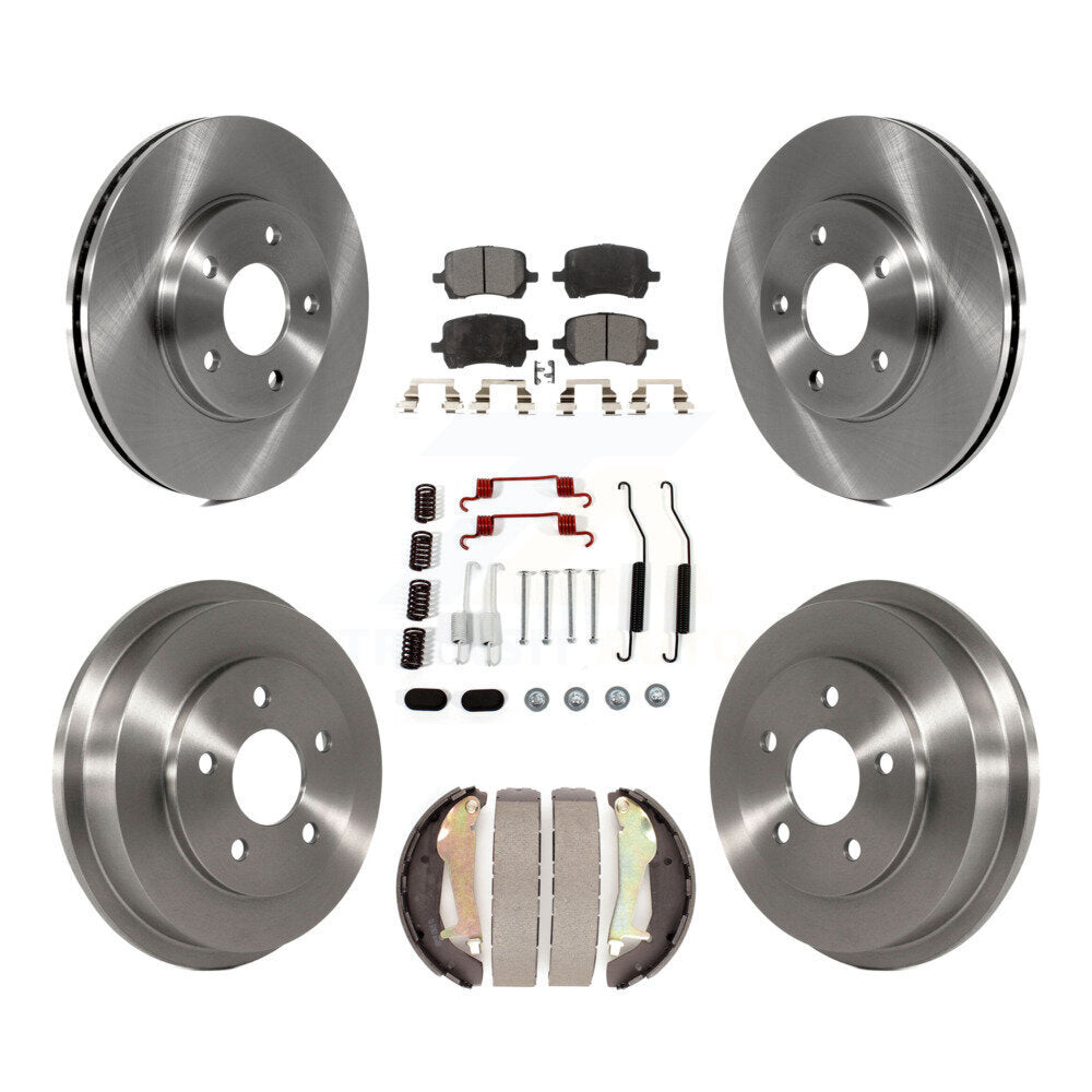 Front Rear Disc Brake Rotors Ceramic Pads And Drum Kit (7Pc) For Chevrolet HHR