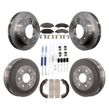 Load image into Gallery viewer, Front Rear Brake Rotor Ceramic Pad &amp; Drum Kit (7Pc) For Chevrolet Silverado 1500