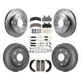Front Rear Disc Brake Rotors Ceramic Pads And Drum Kit (7Pc) For GMC Yukon