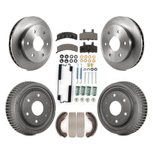 Charger l&#39;image dans la galerie, Front Rear Brake Rotors Ceramic Pad Drum Kit (7Pc) For Chevrolet K1500 GMC Yukon