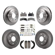 Charger l'image dans la galerie, Front Rear Disc Brake Rotors Ceramic Pads And Drum Kit (7Pc) For GMC Yukon