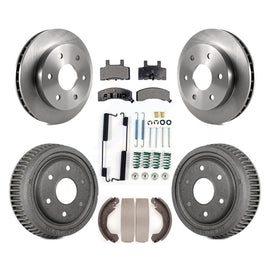 Front Rear Disc Brake Rotors Ceramic Pads And Drum Kit (7Pc) For GMC Yukon
