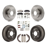 Front Rear Brake Rotors Ceramic Pad & Drum Kit (7Pc) For Ford Ranger Mazda B3000
