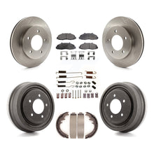 Charger l'image dans la galerie, Front Rear Disc Brake Rotors Ceramic Pads And Drum Kit (7Pc) For Ford F-150 4WD