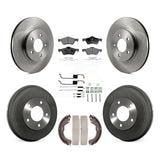 Front Rear Disc Brake Rotor Ceramic Pad & Drum Kit (7Pc) For Ford Escape Mercury