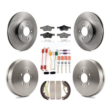 Charger l&#39;image dans la galerie, Front Rear Brake Rotors Ceramic Pad Drum Kit (7Pc) For Ford Escape Mercury Mazda