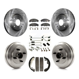 [Front+Rear] 2009-2011 Ford Focus Premium OE Brake Rotor Drum Kit & Ceramic Pads For Max Braking
