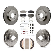 Charger l'image dans la galerie, Front Rear Disc Brake Rotors Ceramic Pads And Drum Kit (7Pc) For Ford Fiesta
