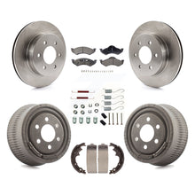Charger l'image dans la galerie, Front Rear Disc Brake Rotors Ceramic Pads And Drum Kit (7Pc) For Dodge Dakota
