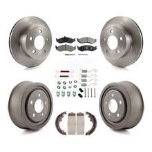 Charger l'image dans la galerie, Front Rear Disc Brake Rotors Ceramic Pad And Drum Kit (7Pc) For Jeep Wrangler TJ