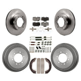 Front Rear Disc Brake Rotor Ceramic Pad Drum Kit (7Pc) For Toyota Pickup 4Runner
