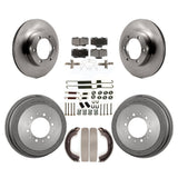 Front Rear Disc Brake Rotor Ceramic Pad Drum Kit (7Pc) For Toyota Pickup 4Runner