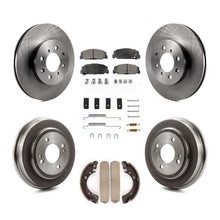 Charger l'image dans la galerie, Front Rear Disc Brake Rotors Ceramic Pads And Drum Kit (7Pc) For Honda Civic