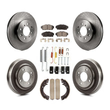 Charger l'image dans la galerie, Front Rear Disc Brake Rotors Ceramic Pads And Drum Kit (7Pc) For Honda Civic