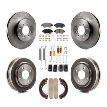 Charger l&#39;image dans la galerie, [Front+Rear] 2007-2008 Honda Fit Premium OE Brake Rotor Drum Kit &amp; Ceramic Pads For Max Braking