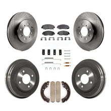 Load image into Gallery viewer, Front Rear Disc Brake Rotors Ceramic Pads And Drum Kit (7Pc) For Honda Civic