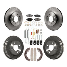 Charger l'image dans la galerie, Front Rear Disc Brake Rotors Ceramic Pads And Drum Kit (7Pc) For Honda Fit