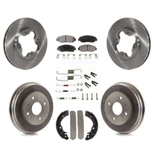 Charger l'image dans la galerie, Front Rear Disc Brake Rotors Ceramic Pads And Drum Kit (7Pc) For Honda Accord