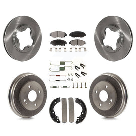 Front Rear Disc Brake Rotors Ceramic Pads And Drum Kit (7Pc) For Honda Accord