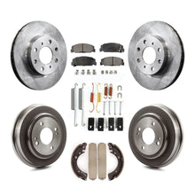 Charger l'image dans la galerie, Front Rear Disc Brake Rotors Ceramic Pads And Drum Kit (7Pc) For Honda Civic