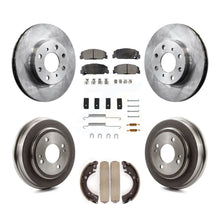 Charger l&#39;image dans la galerie, Front Rear Disc Brake Rotors Ceramic Pads And Drum Kit (7Pc) For Honda Civic