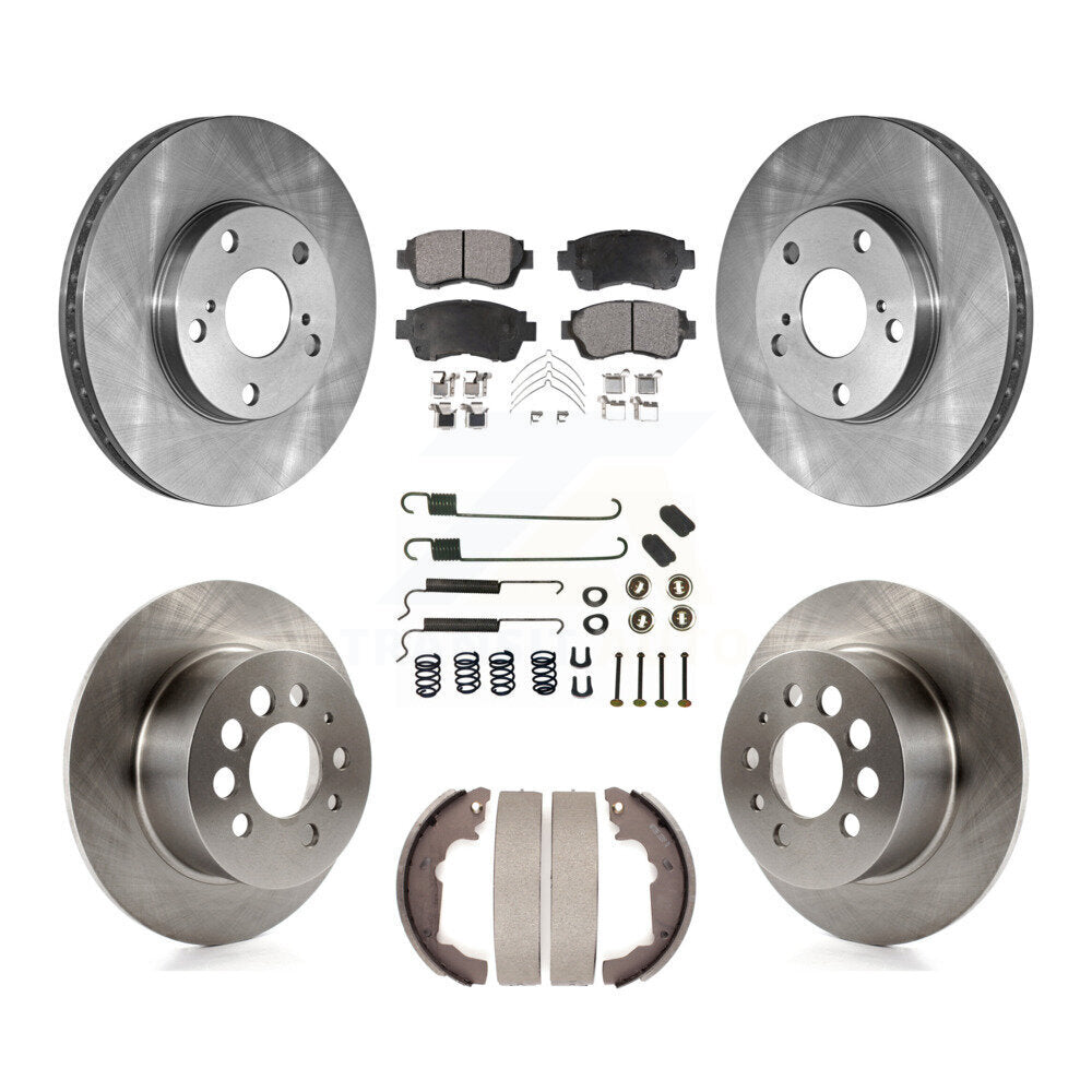 [Front+Rear] 1998-2003 Toyota Sienna Premium OE Brake Rotor Drum Kit & Ceramic Pads For Max Braking