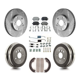 [Front+Rear] 99-01 Toyota Solara 2.2L Premium OE Brake Rotor Drum Kit & Ceramic Pads For Max Braking