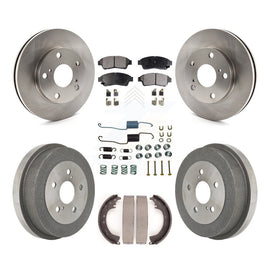 Front Rear Disc Brake Rotor Ceramic Pad And Drum Kit (7Pc) For Toyota Camry 2.2L