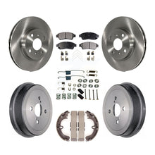 Load image into Gallery viewer, Front Rear Brake Rotor Ceramic Pad &amp; Drum Kit (7Pc) For Toyota Corolla Geo Prizm