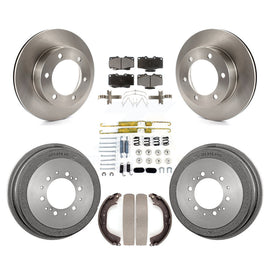 Front Rear Brake Rotors Ceramic Pad & Drum Kit (7Pc) For 95-98 Toyota Tacoma 4WD