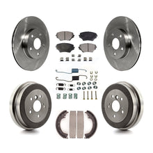 Load image into Gallery viewer, Front Rear Disc Brake Rotors Ceramic Pads And Drum Kit (7Pc) For Toyota RAV4
