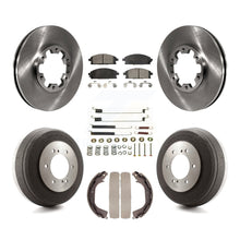 Charger l&#39;image dans la galerie, Front Rear Brake Rotor Ceramic Pad Drum Kit (7Pc) For Nissan Pathfinder INFINITI