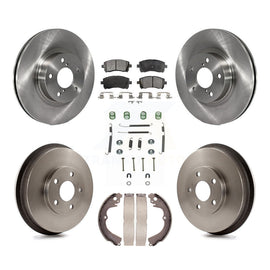 Front Rear Disc Brake Rotors Ceramic Pads And Drum Kit (7Pc) For Subaru Forester