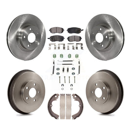 Front Rear Disc Brake Rotors Ceramic Pads And Drum Kit (7Pc) For Subaru Impreza