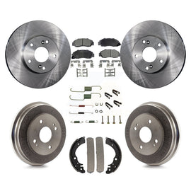 Front Rear Disc Brake Rotor Ceramic Pad And Drum Kit (7Pc) For Honda Accord 3.0L