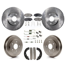 Charger l'image dans la galerie, Front Rear Disc Brake Rotors Ceramic Pad And Drum Kit (7Pc) For Honda Accord Fit