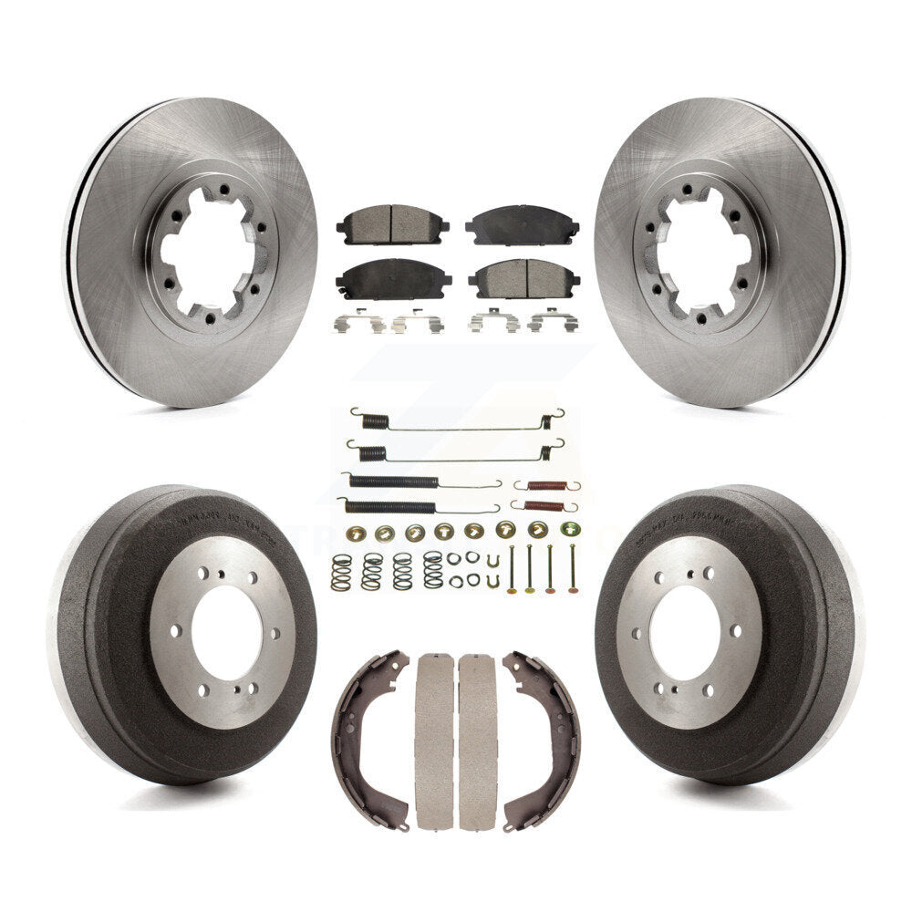 Front Rear Brake Rotor Ceramic Pad Drum Kit (7Pc) For Nissan Pathfinder INFINITI