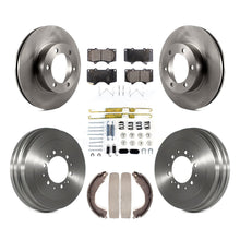 Charger l&#39;image dans la galerie, [Front+Rear] 2004-2006 Toyota Tundra Premium OE Brake Rotor Drum Kit &amp; Ceramic Pads For Max Braking