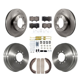 [Front+Rear] 2004-2006 Toyota Tundra Premium OE Brake Rotor Drum Kit & Ceramic Pads For Max Braking