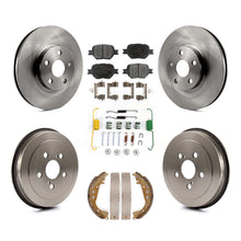Load image into Gallery viewer, Front Rear Disc Brake Rotors Ceramic Pads And Drum Kit (7Pc) For Toyota Celica
