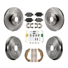 Load image into Gallery viewer, Front Rear Disc Brake Rotors Ceramic Pads And Drum Kit (7Pc) For Toyota Celica