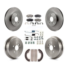 Charger l&#39;image dans la galerie, Front Rear Brake Rotors Ceramic Pad Drum Kit (7Pc) For 05-06 Toyota Camry SE/XLE