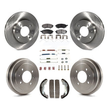Load image into Gallery viewer, Front Rear Disc Brake Rotors Ceramic Pads And Drum Kit (7Pc) For Hyundai Elantra