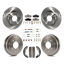 Load image into Gallery viewer, Front Rear Disc Brake Rotors Ceramic Pads And Drum Kit (7Pc) For Hyundai Elantra