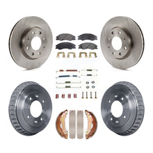Load image into Gallery viewer, Front Rear Disc Brake Rotors Ceramic Pads And Drum Kit (7Pc) For Kia Spectra