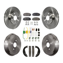 Charger l'image dans la galerie, Front Rear Disc Brake Rotors Ceramic Pads And Drum Kit (7Pc) For Toyota Yaris