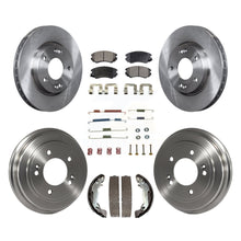 Load image into Gallery viewer, Front Rear Disc Brake Rotors Ceramic Pads And Drum Kit (7Pc) For Hyundai Elantra